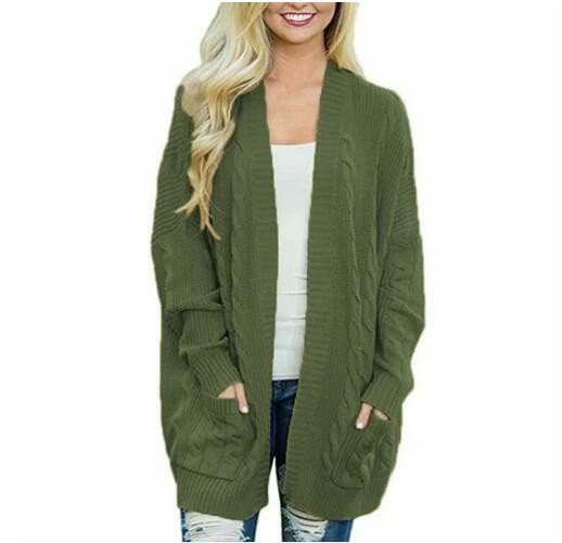 Women Casual loose sweater knitted cardigan