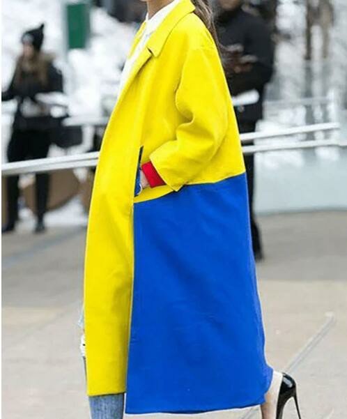 Contrast Patchwork Windbreaker Coat