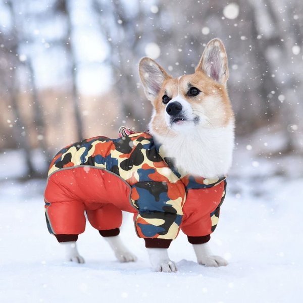 Pet Camouflage Cotton Jacket Waterproof And Cold-proof
